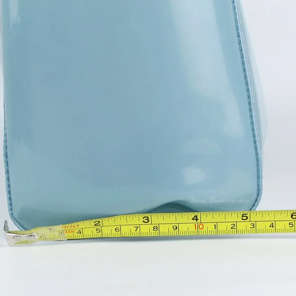 NWT Stella McCartney Blue Clear Logo PVC Tote, Blue